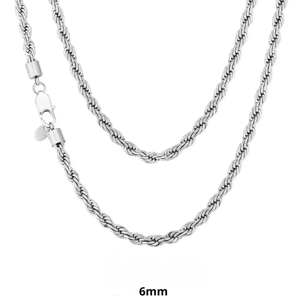 6mm Rope Chains Stainless Steel - Picture 3 of 5